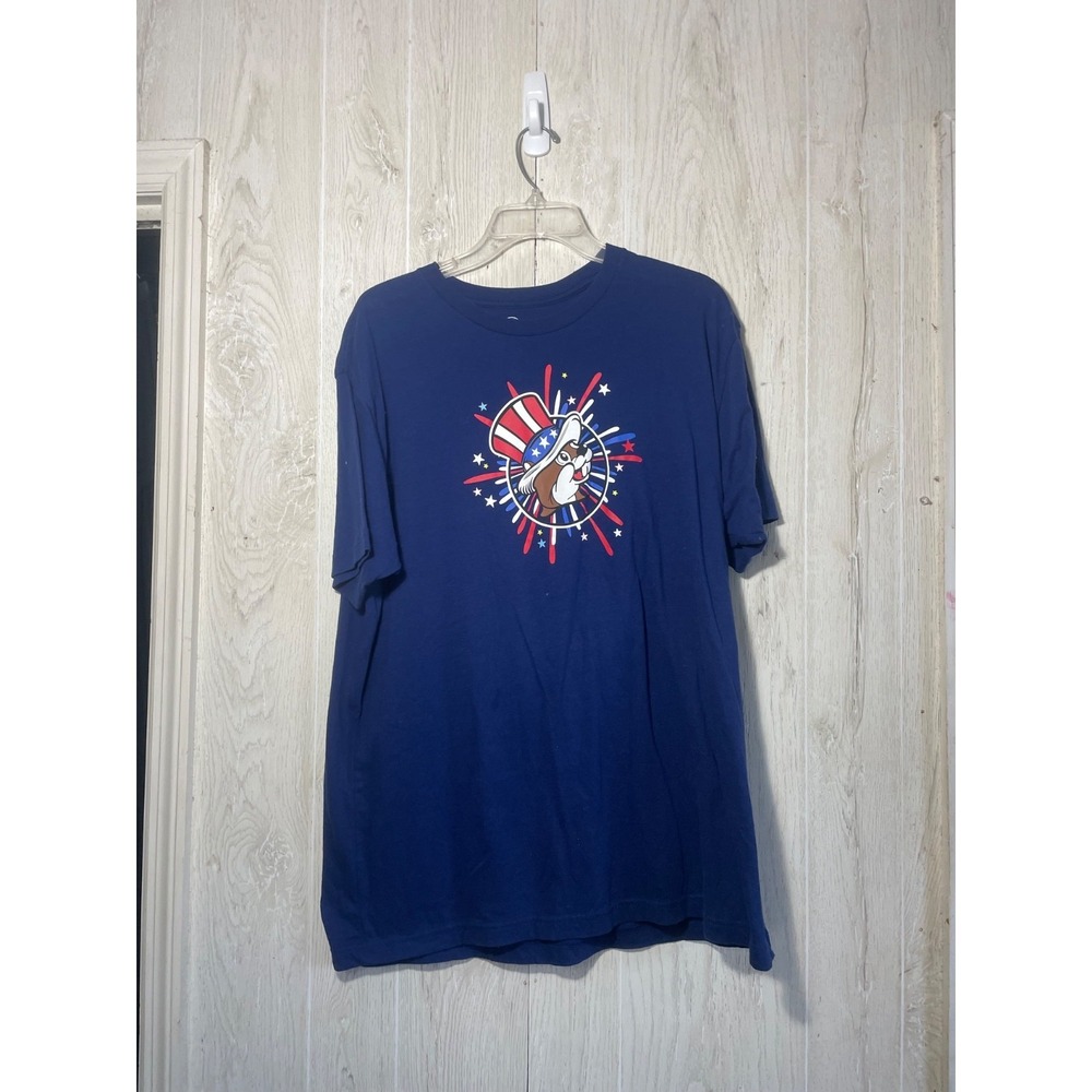 Buc-ee's 4th of July Land Of The Free Beaver Short Sleeve T Shirt Men's Small